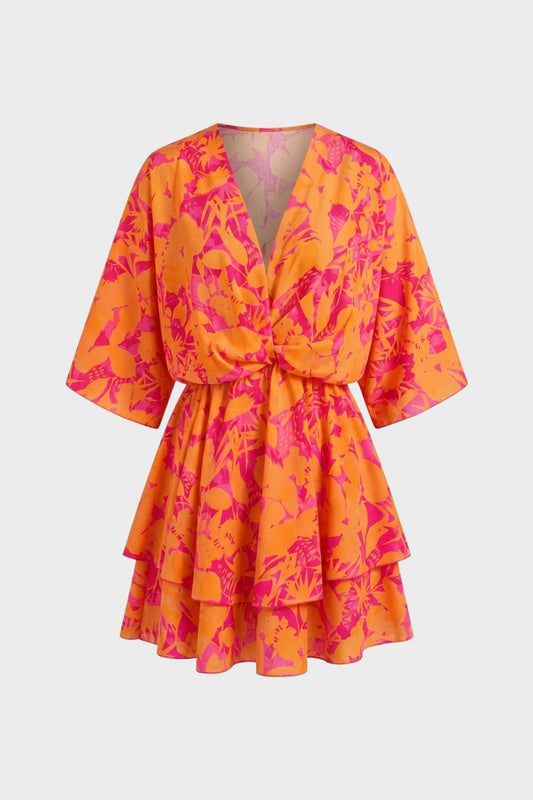 Damen Floral Minikleid – Kimono – Hauptansicht