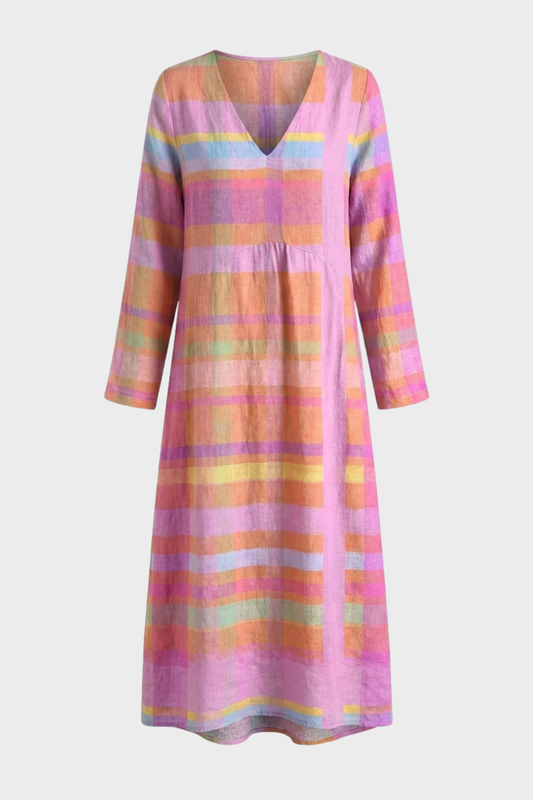 Damen Streifen Maxikleid – Pastell – Hauptansicht