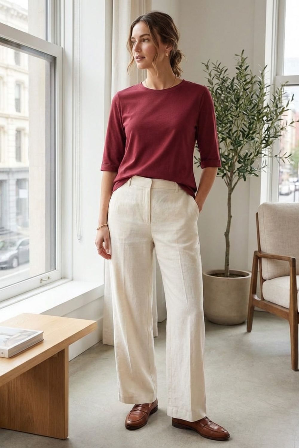Damen Basic T-Shirt | Rundhals – Pass-Bild