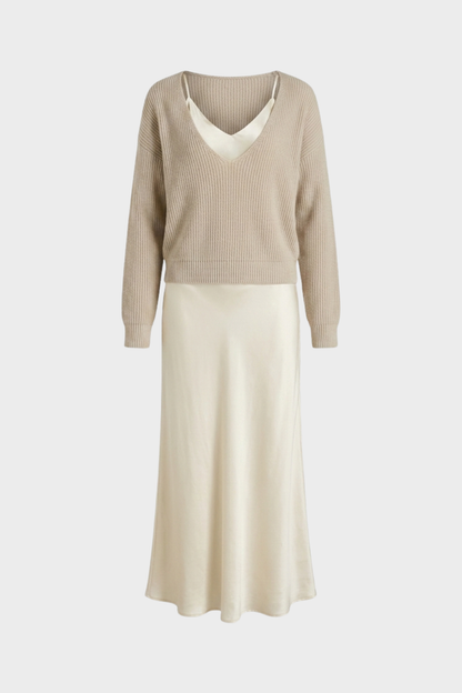 Damen Satin Midikleid | Twin-Set