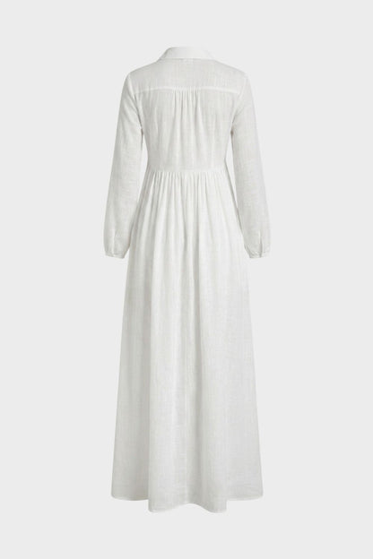 Damen Fließendes Maxikleid | V-Ausschnitt – Detail-Ansicht