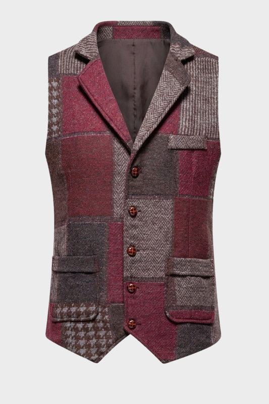 Herren Elegante Weste | Kontrastdesign