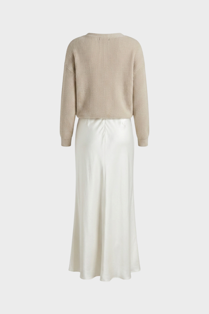 Damen Satin Midikleid | Twin-Set