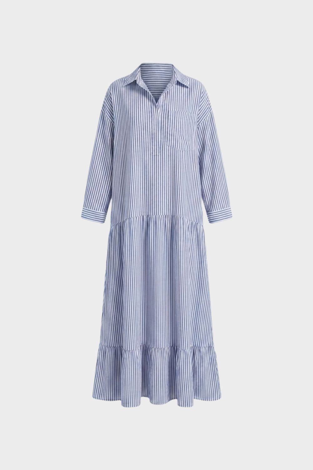 Damen Streifen Maxikleid | Boho – Lifestyle-Look
