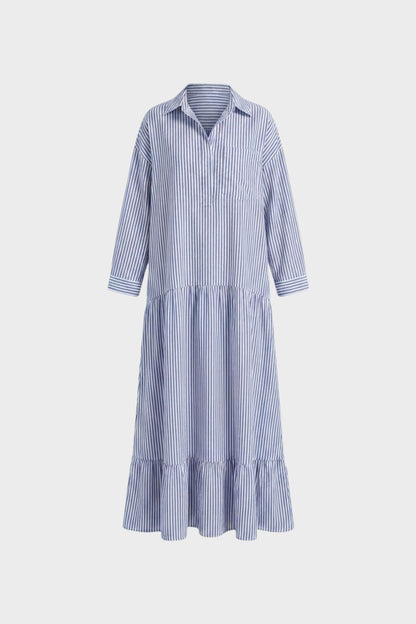 Damen Streifen Maxikleid | Boho – Lifestyle-Look