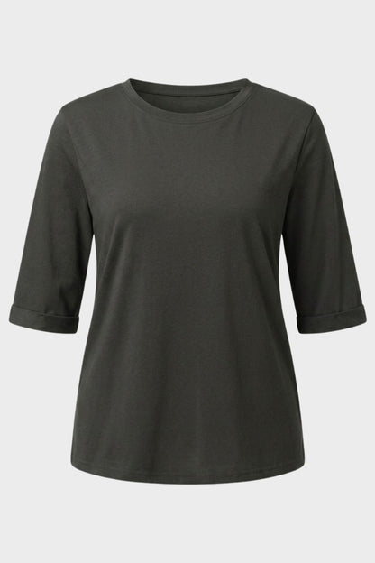 Damen Basic T-Shirt | Rundhals – Lifestyle-Look