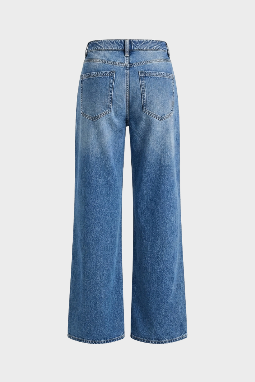 Damen Wide-Leg Jeans – Mid-Wash – Profil-Ansicht