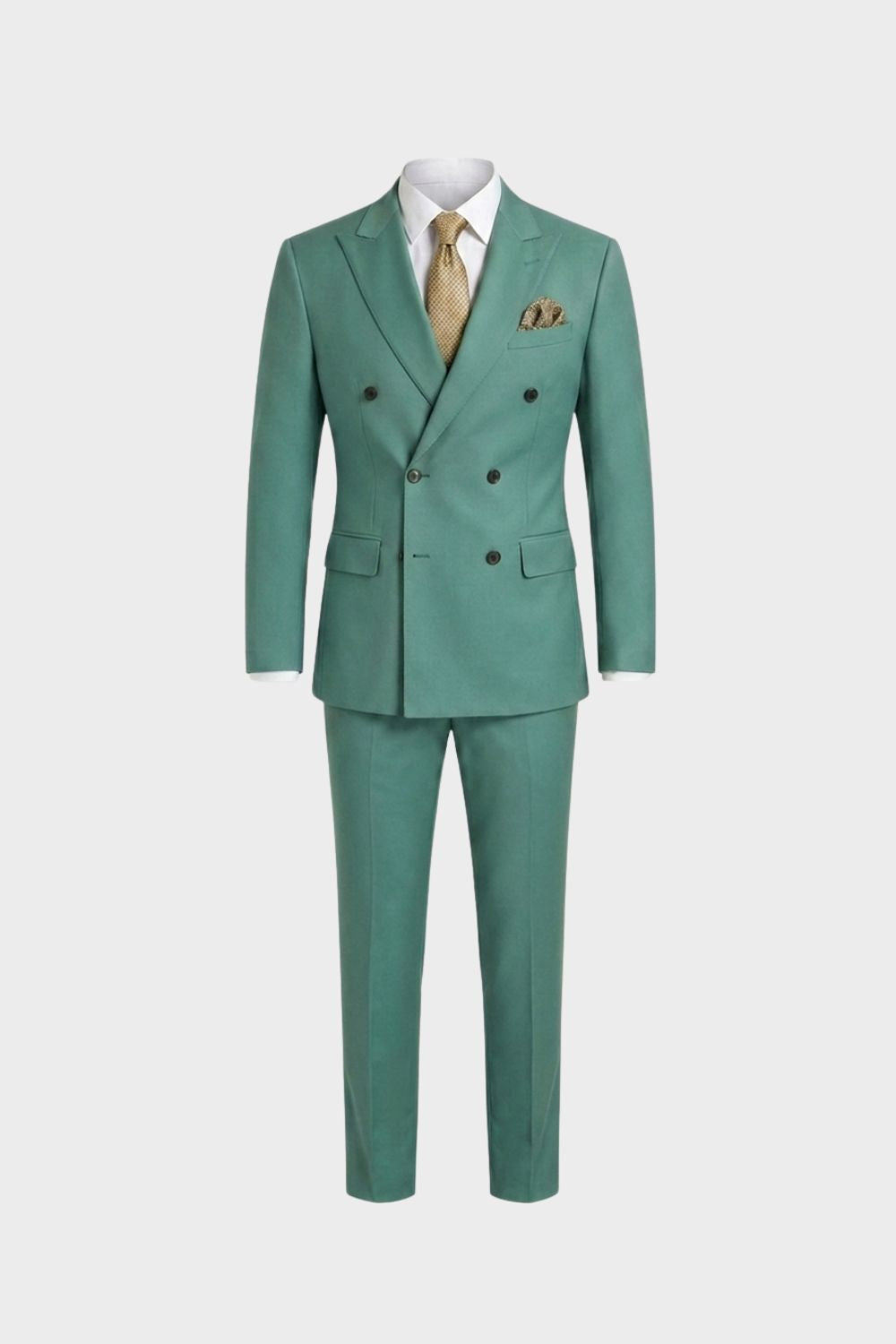 Herren Anzüge – Zweiteiliger Anzug mit Doppelreiher-Sechs-Knopf-Blazer und moderner Passform für Partys & Abendveranstaltungen