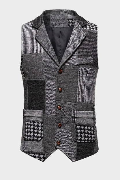 Herren Elegante Weste | Kontrastdesign