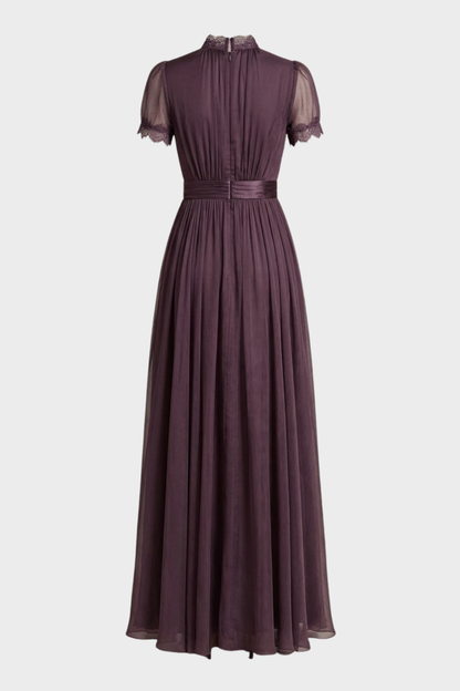 Damen Chiffon Maxikleid – Festlich – Profil-Ansicht