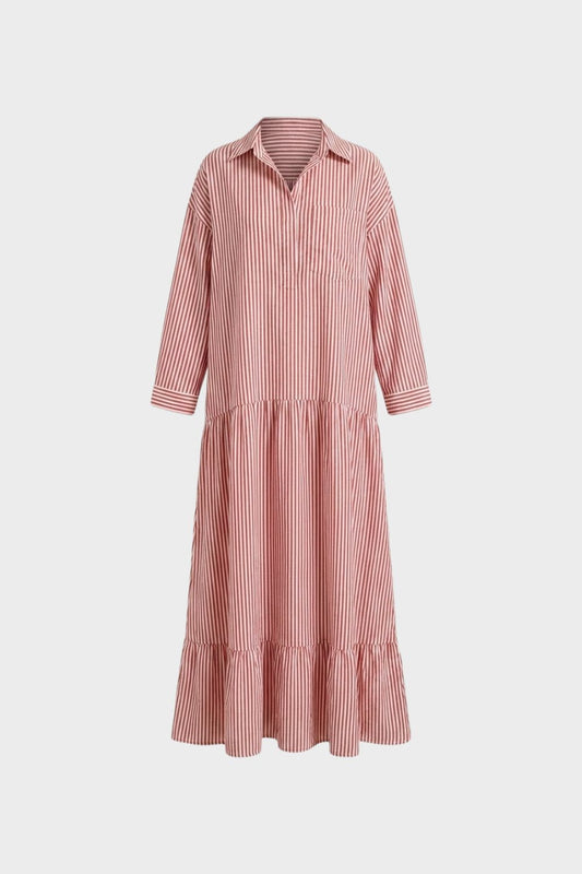 Damen Streifen Maxikleid | Boho – Hauptansicht