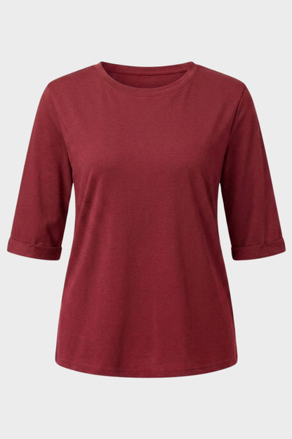 Damen Basic T-Shirt | Rundhals – Material-Detail