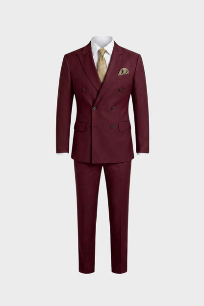 Herren Anzüge – Zweiteiliger Anzug mit Doppelreiher-Sechs-Knopf-Blazer und moderner Passform für Partys & Abendveranstaltungen