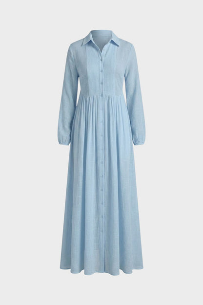 Damen Fließendes Maxikleid | V-Ausschnitt – Material-Detail