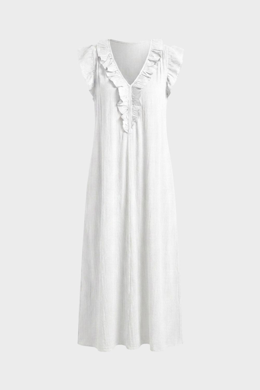 Damen Volant Midikleid | Sommer – Rückansicht