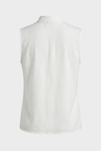 Damen Eleganter Wrap-Top – V-Neck – Profil-Ansicht