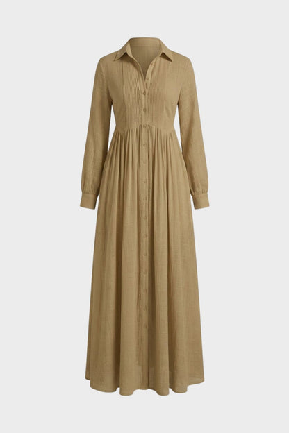 Damen Fließendes Maxikleid | V-Ausschnitt – Rückansicht
