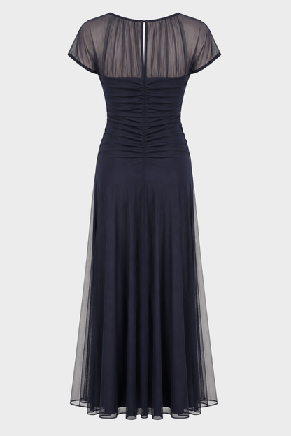 Damen Tüll Maxikleid – Cocktail – Profil-Ansicht