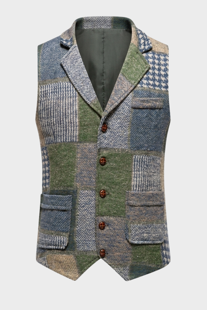 Herren Elegante Weste | Kontrastdesign