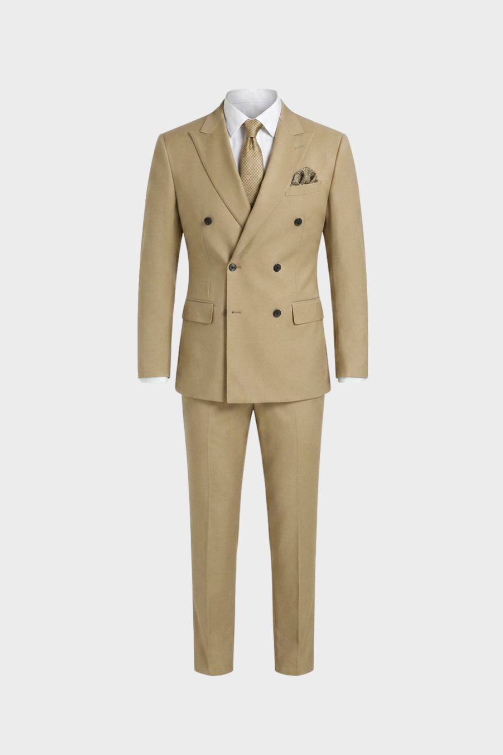 Herren Anzüge – Zweiteiliger Anzug mit Doppelreiher-Sechs-Knopf-Blazer und moderner Passform für Partys & Abendveranstaltungen