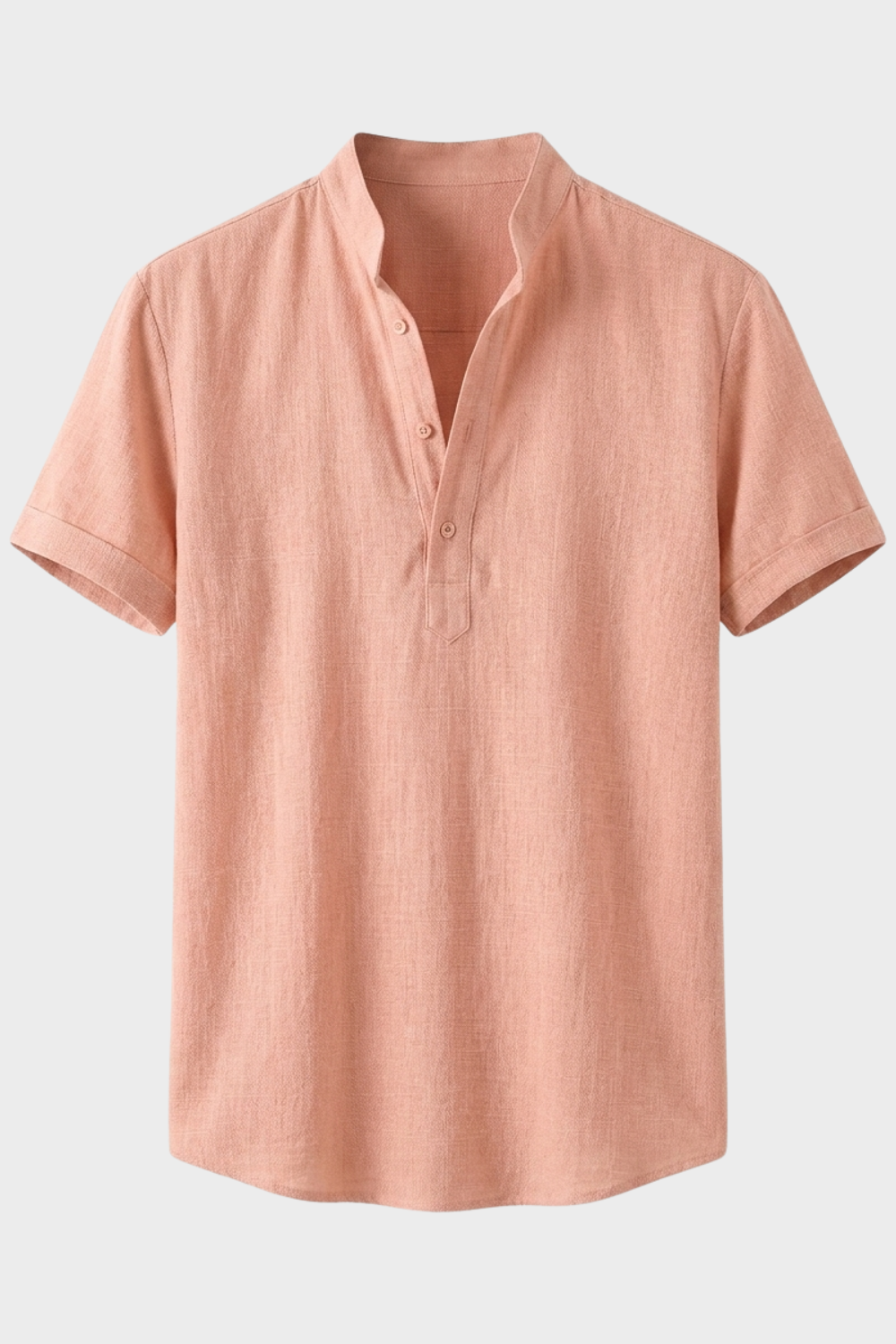 Herren Leinenhemd – Kurzarm Henley – Hauptansicht