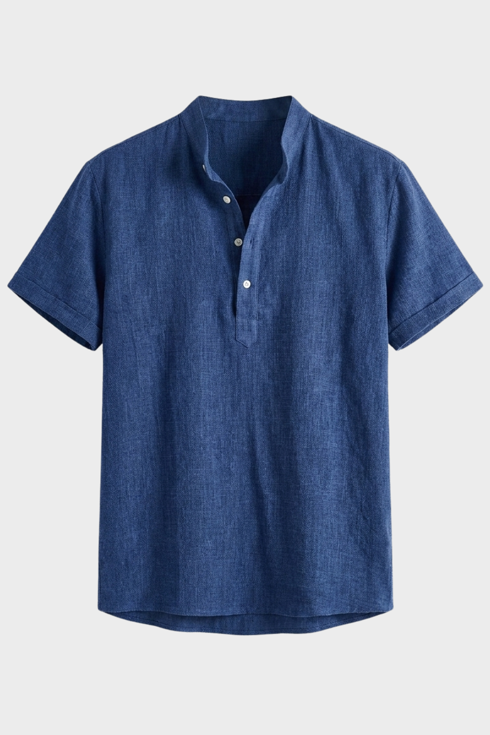 Herren Leinenhemd | Kurzarm Henley
