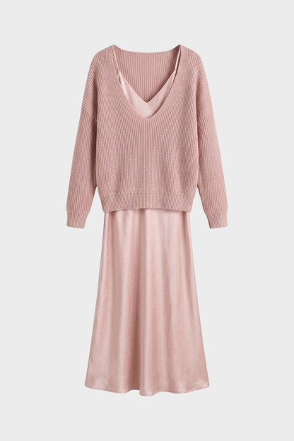 Damen Satin Midikleid | Twin-Set
