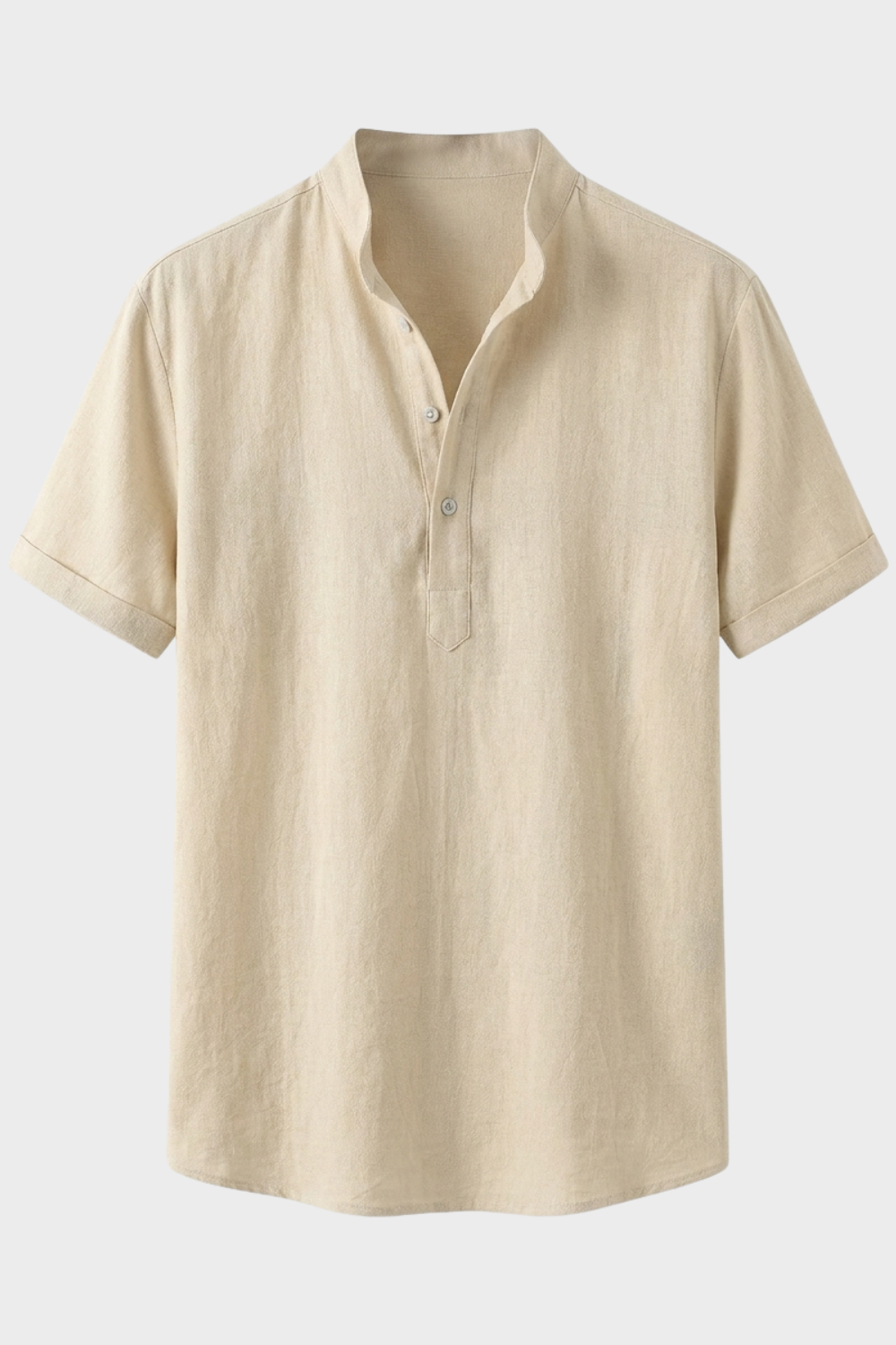 Herren Leinenhemd | Kurzarm Henley