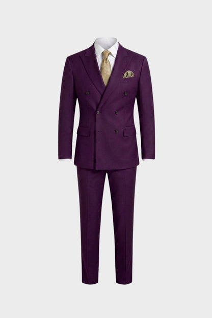 Herren Anzüge – Zweiteiliger Anzug mit Doppelreiher-Sechs-Knopf-Blazer und moderner Passform für Partys & Abendveranstaltungen