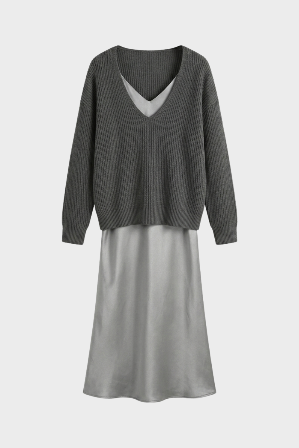 Damen Satin Midikleid | Twin-Set