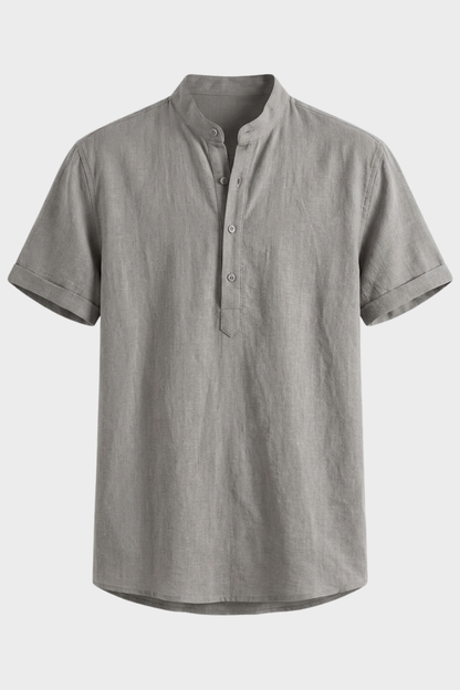 Herren Leinenhemd – Kurzarm Henley – Styling-Inspiration