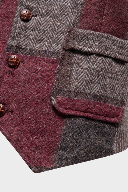 Herren Elegante Weste | Kontrastdesign