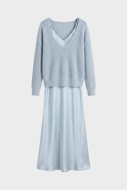 Damen Satin Midikleid | Twin-Set