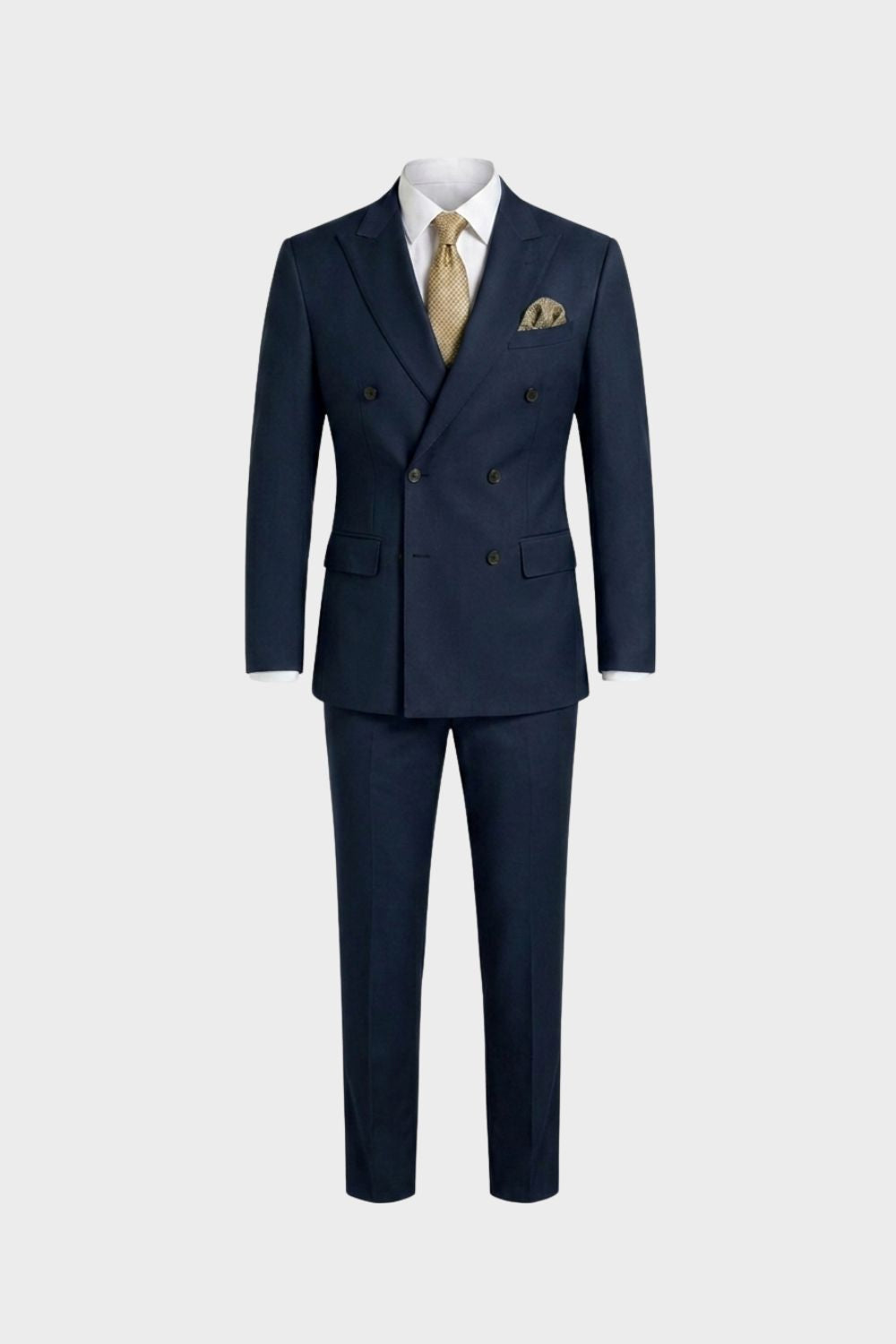 Herren Anzüge – Zweiteiliger Anzug mit Doppelreiher-Sechs-Knopf-Blazer und moderner Passform für Partys & Abendveranstaltungen