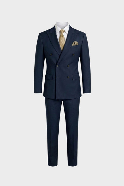 Herren Anzüge – Zweiteiliger Anzug mit Doppelreiher-Sechs-Knopf-Blazer und moderner Passform für Partys & Abendveranstaltungen