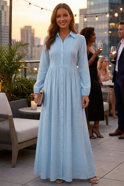 Damen Fließendes Maxikleid | V-Ausschnitt – Styling-Inspiration