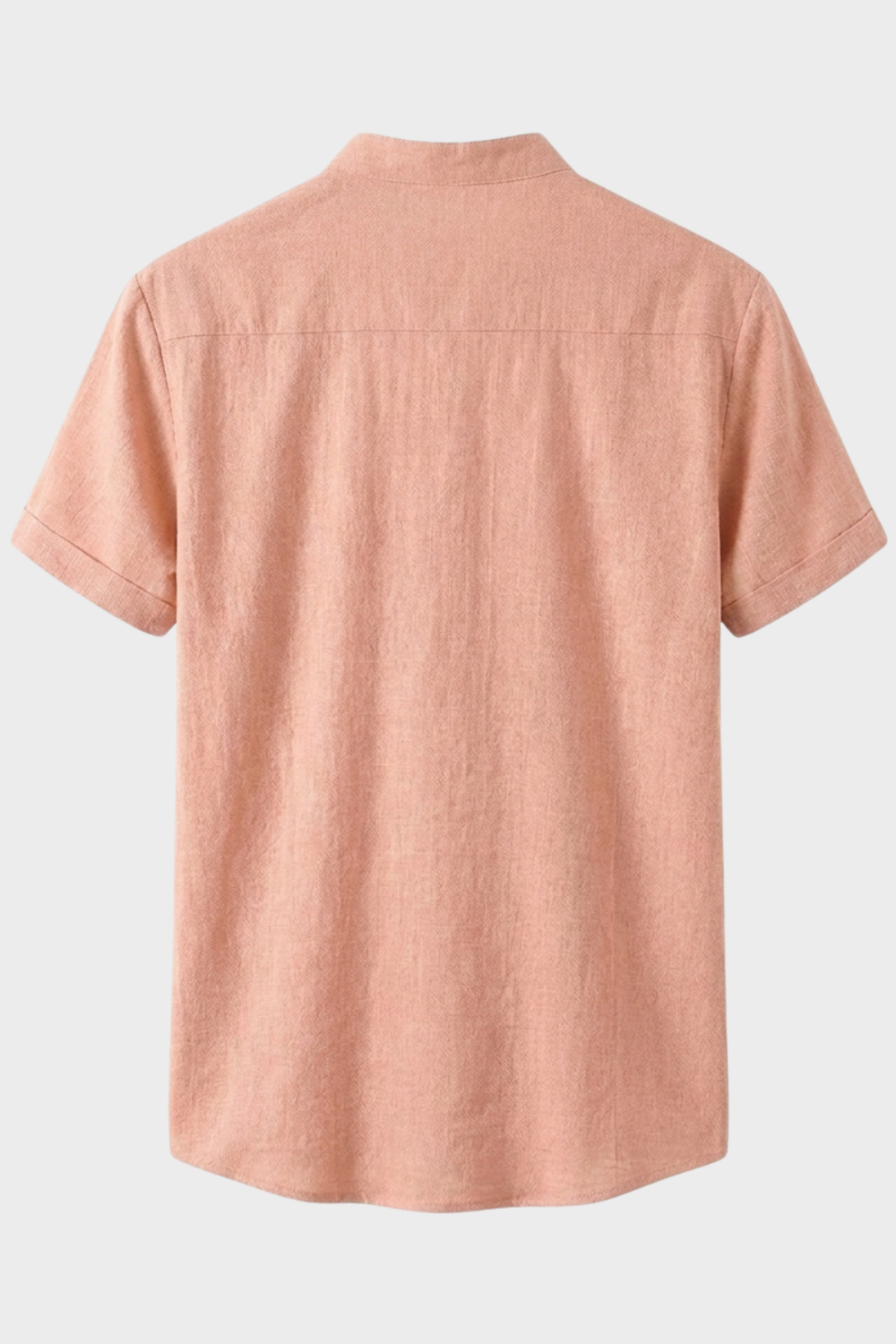 Herren Leinenhemd – Kurzarm Henley – Profil-Ansicht