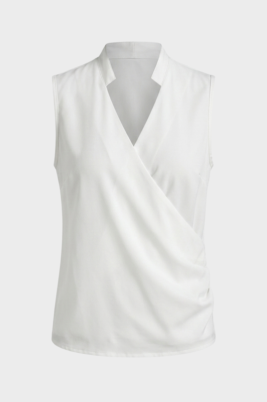 Damen Eleganter Wrap-Top – V-Neck – Hauptansicht