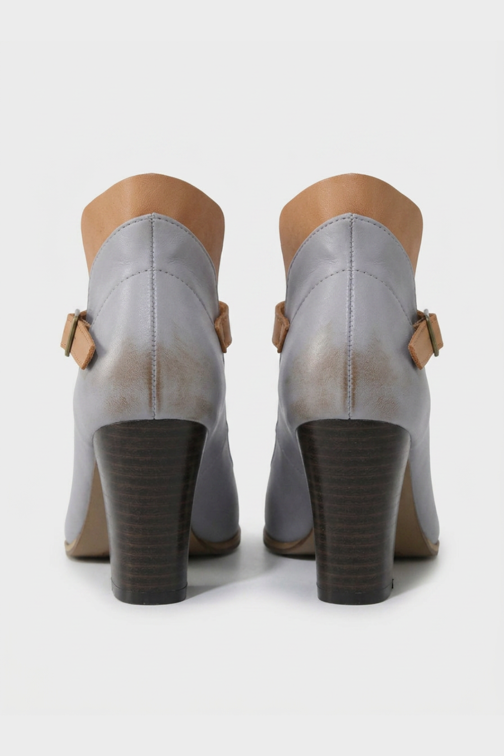 Damen Pumps mit Riemchen und Blockabsatz