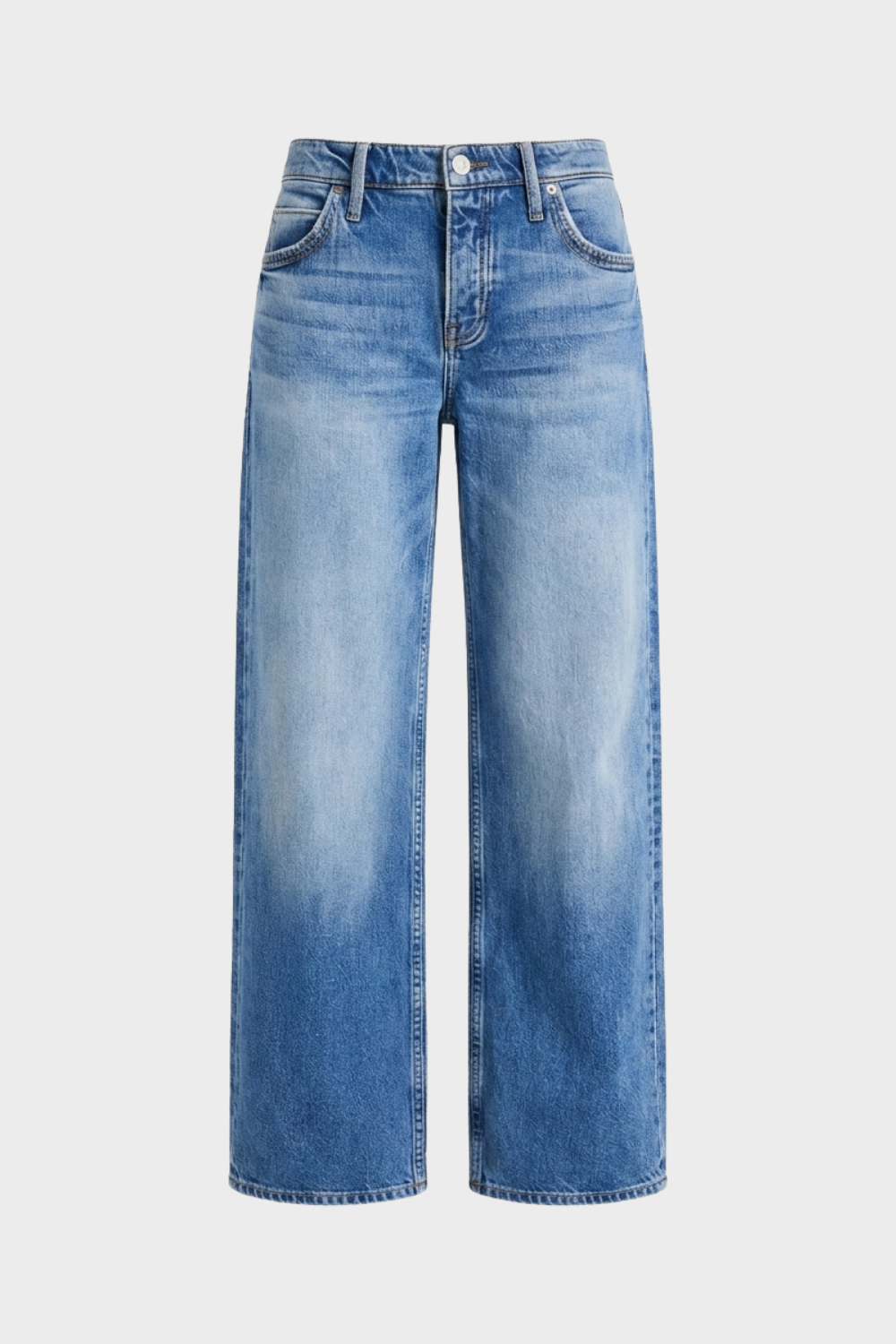 Damen Wide-Leg Jeans – Mid-Wash – Hauptansicht