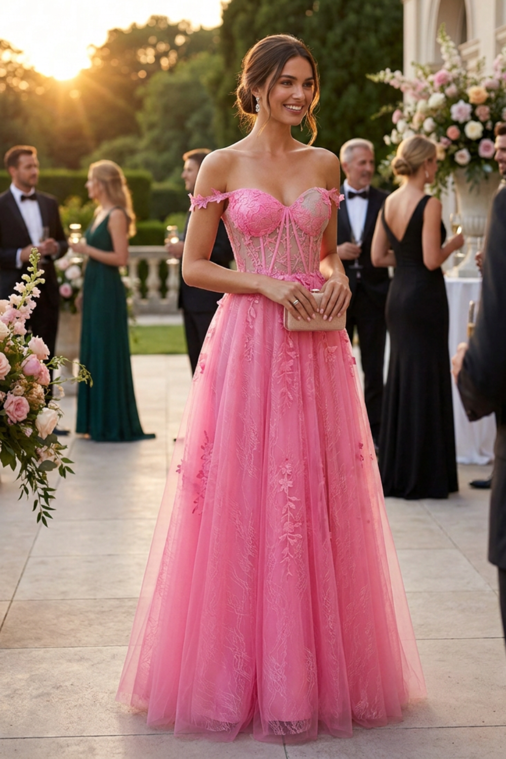 Damen A-Linien Ballkleid | Festlich