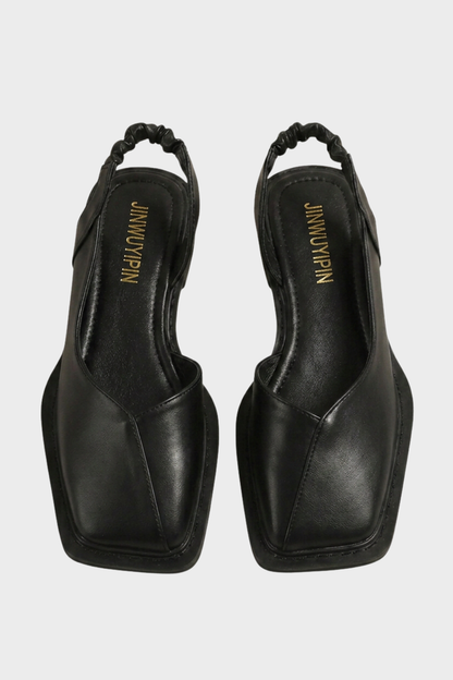 Damen Slingback Ballerinas | Eckige Zehenpartie
