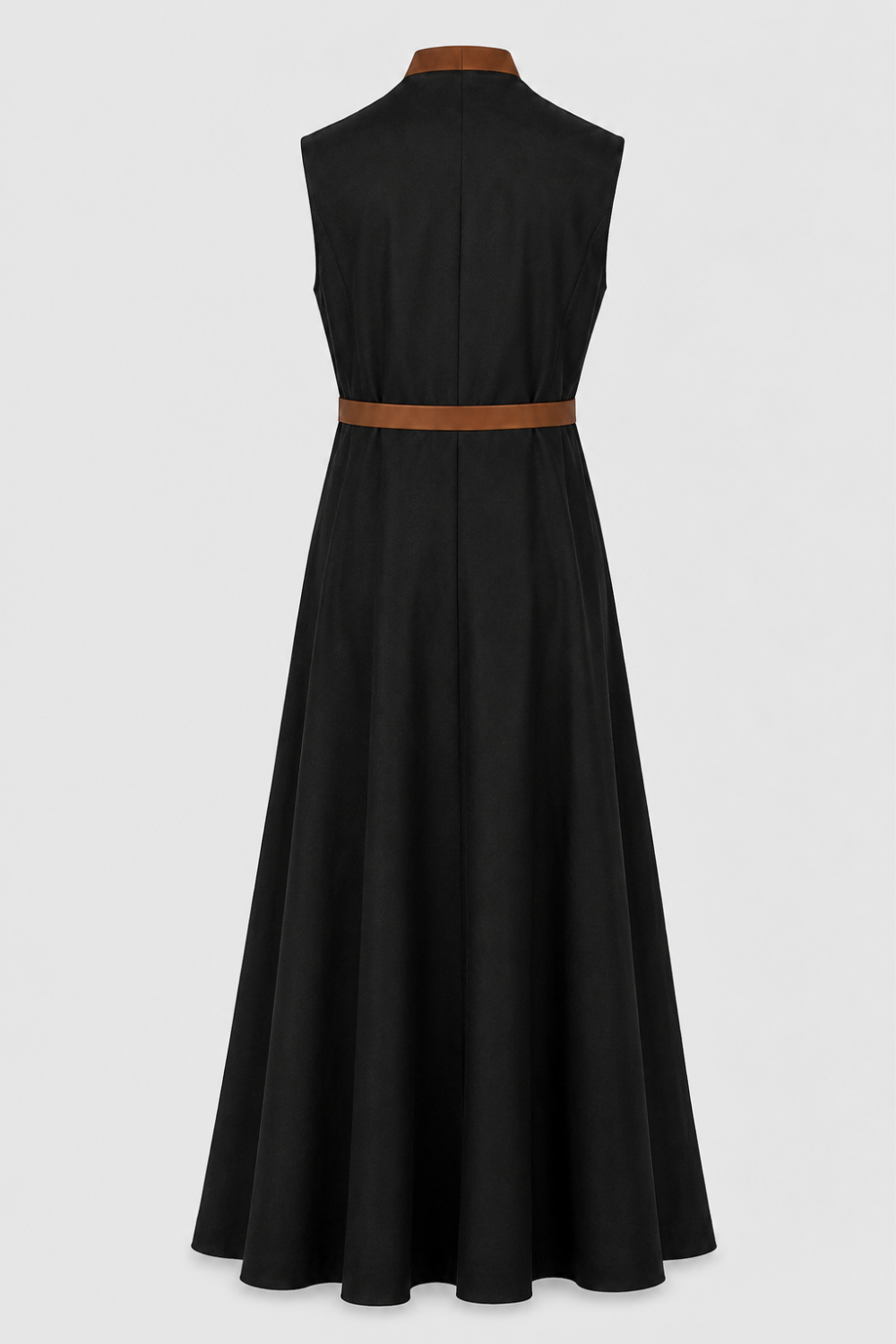 Damen Maxikleid Kontrast | Ärmellos
