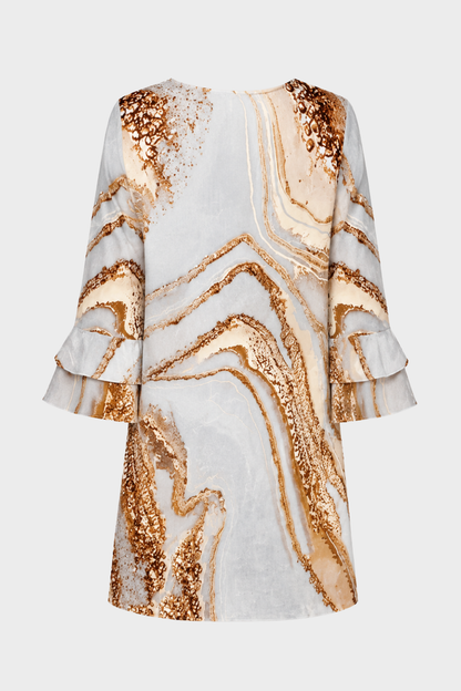 Damen Minikleid Print | Glocke