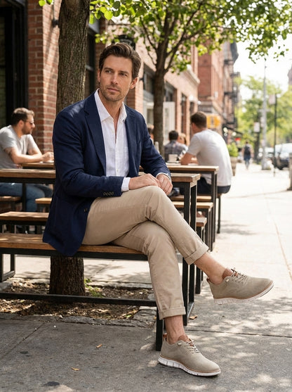 Sneaker Herren mit Schnürung und Strickoptik