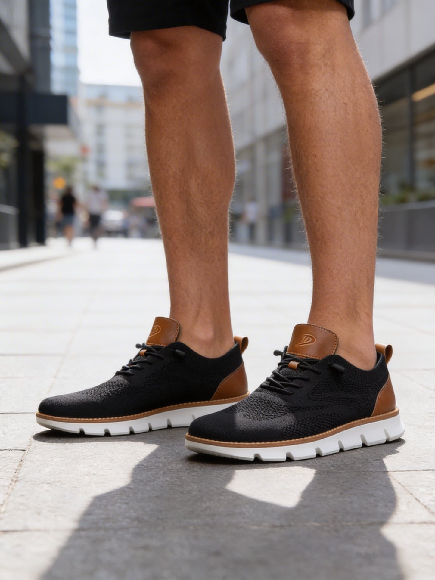 Sneaker Herren mit Schnürung und Strickoptik