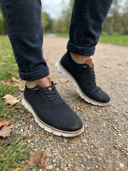 Sneaker Herren mit Schnürung und Strickoptik