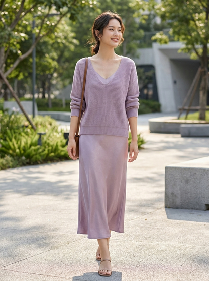 Damen Satin Midikleid | Twin-Set