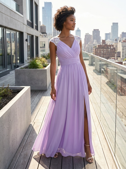 Damen Abendkleid | V-Ausschnitt