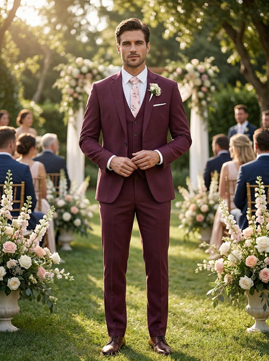 Herren Anzug 3-Teilig | Weste Slim